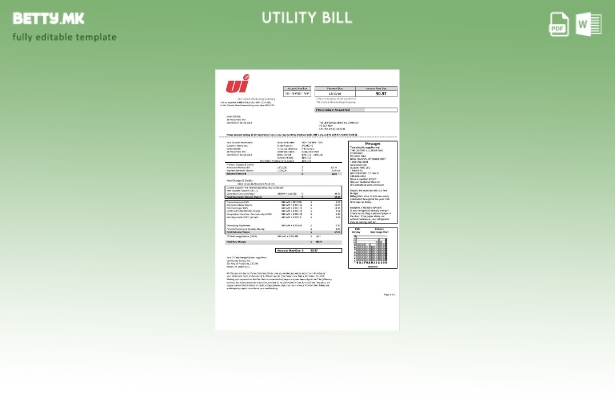 модерен стил САД Конектикат Шаблон за сметки за комунални услуги за електрична е